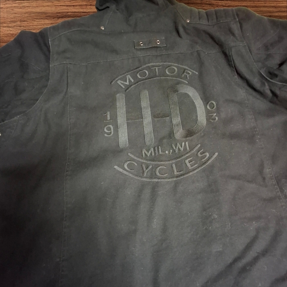 Harley Davidson 97429 Grind Hooded Workwear Black Casual Jacket  Men Size 3XL - Picture 10 of 16